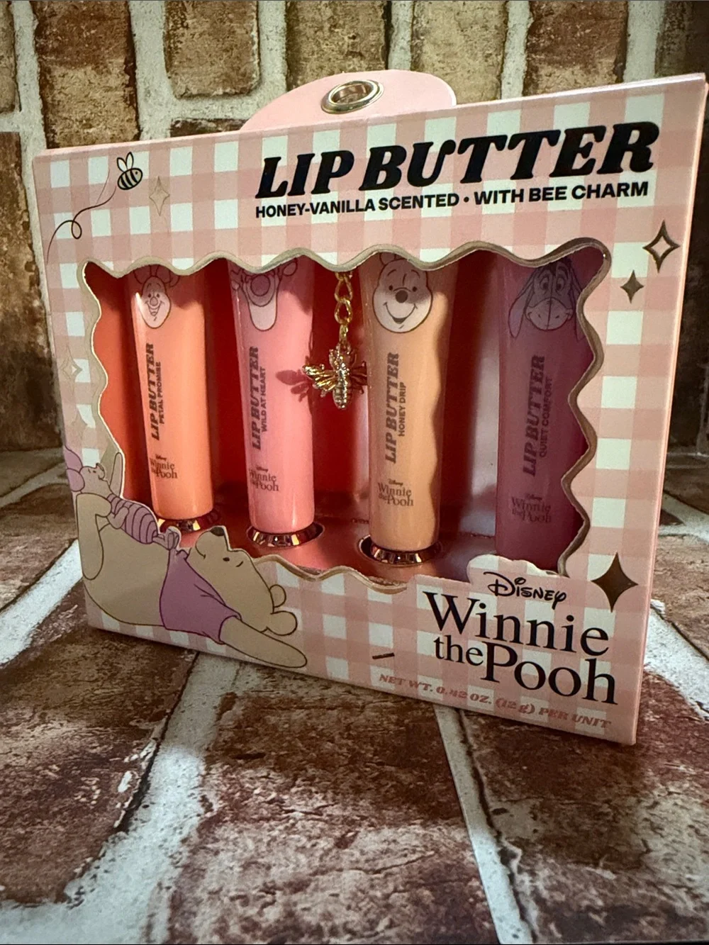 Disney Winnie the Pooh Lip Butter Set - Pink and Gold